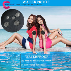 50 Pack Waterproof Sensor Covers for Freestyle Libre 2/3,CGM Adhesive Patches wi