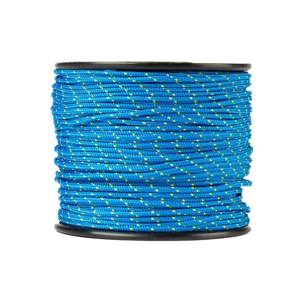 Polypropylene Rope 2mm, 100M, Blue with Yellow and Green Very Thin Lightweight, Vie…