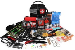 Survival First Aid Kit, 190 Pcs Gear and Medical Standard, Black