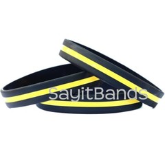 Set of CHILD Size Thin YELLOW GOLD Wristbands Dispatchers Security Bracelet Lot