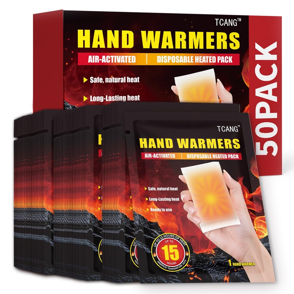 50 Pack Disposable Hand Warmers – Up to 15 Hours of 15 Hours, Ivory white