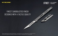Nitecore NTK07 Titanium Knife – EDC Everyday Carry Knife with Replaceable Blade