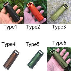 Colorful Aluminum Waterproof EDC Sealed Bottle Survival Storage Box Outdoor Port