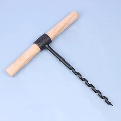 Outdoor Survival Hand Drill Carbon Steel Manual Auger Drill Self-Tapping Wood