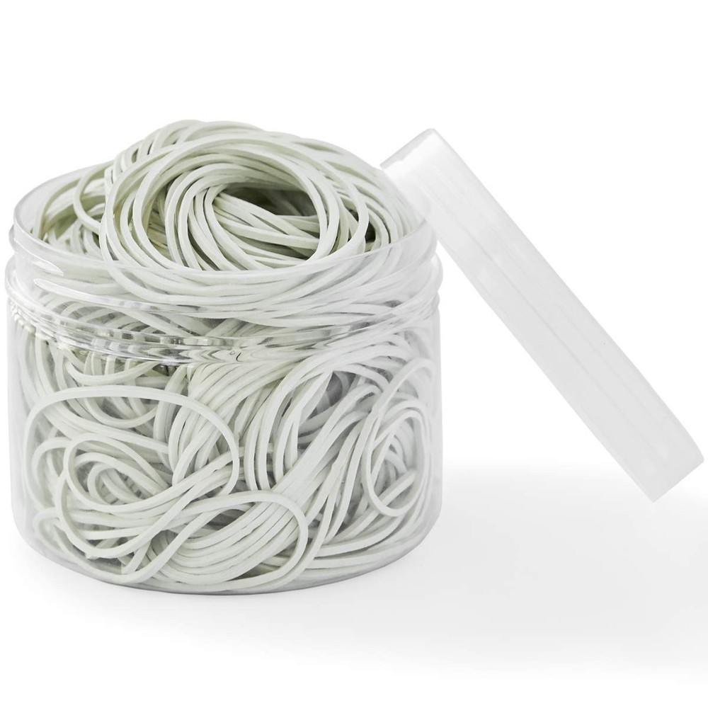AMUU Rubber Bands office 300pcs white Small for 300 pcs, White