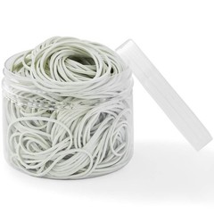 AMUU Rubber Bands office 300pcs white Small for 300 pcs, White