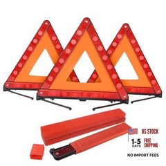Warning Triangles Safety Triangle Emergency Kit Foldable Reflective Triangles