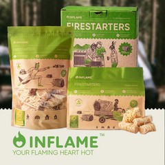 Weather-Resistant Natural Fire Starters (130 pcs) for Easy Campfires & Grills