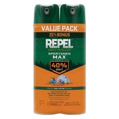 Repel Insect Repellent Sportsmen Max Formula 40% DEET Aerosol Value Pack, 2 Cans