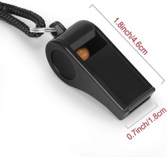 High-Quality Black Whistles with Lanyards – 24 Count for Coaches & Lifeguards