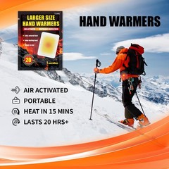 Hand Warmers Disposable 20 Pack- Up to 20 Hours of Heat 20 Hours, Milky white
