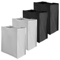 4 pcs Laundry Sorter Replacement 14.76″ x 8.66″ x 21.65″, beige, gray, black