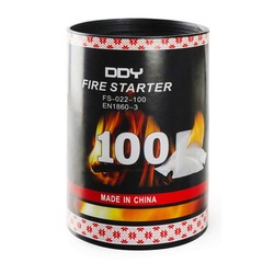 100 Pack Natural Paraffin Fire Starter Cubes, Waterproof Non-Toxic, 8 Style1