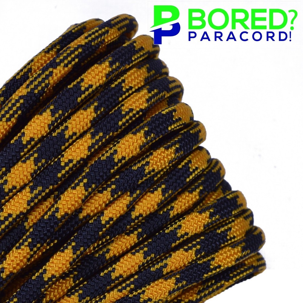 Goldenrod and Black – 50 FT – 550 Paracord Rope 7 strand Parachute Cord