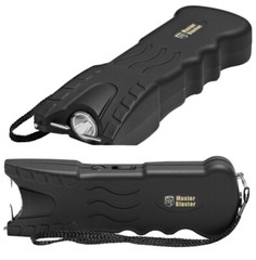 Stun MASTER BLASTER POLICE Defense Black Stun Gun Rechargeable LED FLASHLIGHT