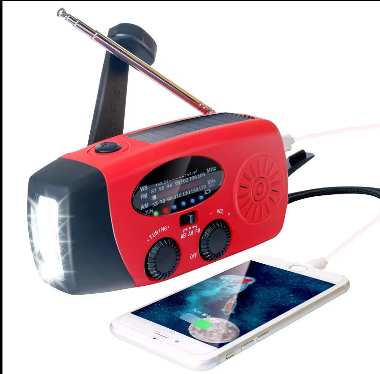 OEM Factory Portable DAB 2000mah Mini Emergency Crank Weather Solar Radio