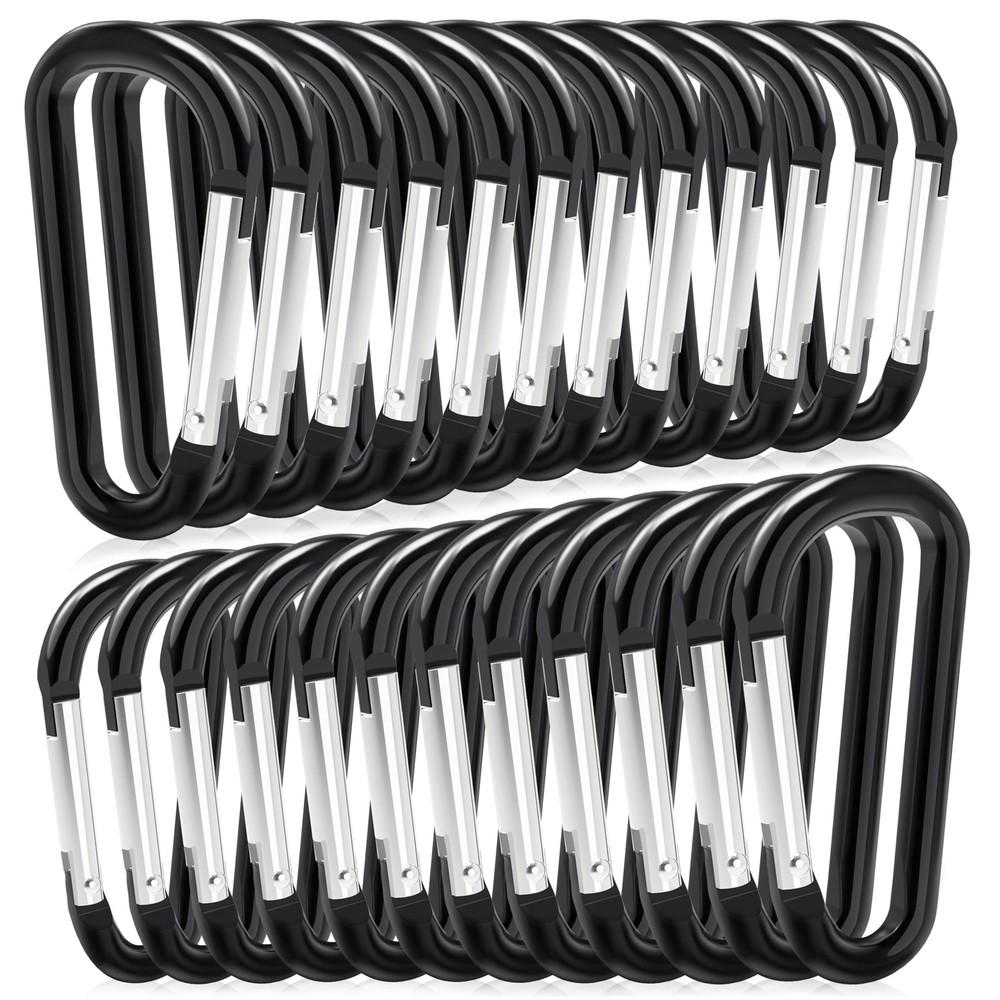 10-30x Aluminum Ring Carabiners Clip Spring Loaded Gate Keychain Carabiner Clip
