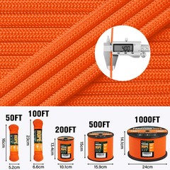 Paracord Rope 750 lb – 100ft 5/32″ Parachute Cord 4MM 12-Strand para Cord – H…