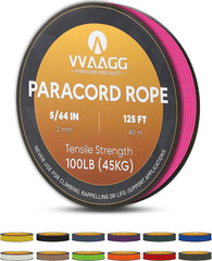 VVAAGG 2Mm Reflective Paracord Rope 100 Lb: Thin Micro Braided Paracord String C