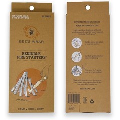 Bee’s Wrap ReKindle Natural Fire Starters – 25 Fires – Made in Firestarter