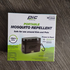PIC PORTABLE MOSQUITO REPELLENT 60 HOUR 15FT ZONE NEW