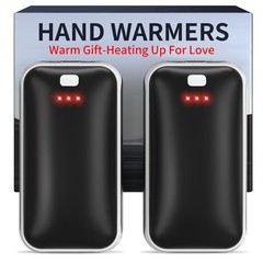 Lerat Hand Warmers 0.59″ Ultra-Slim (Pack of 2), 2 Pack Black White