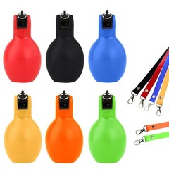 6 Pieces Compress Whistle with Neck Strap Easy-Grip for Referees, Teachers
