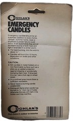 Coghlan’s Emergency Candles 2-Pack Metal Holder Burns 8-10 Hours Survival (LBHT)