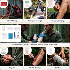 80 in 1 Outdoor Emergency Survival Kit, Multi-Purpose Survival Gear with First H…