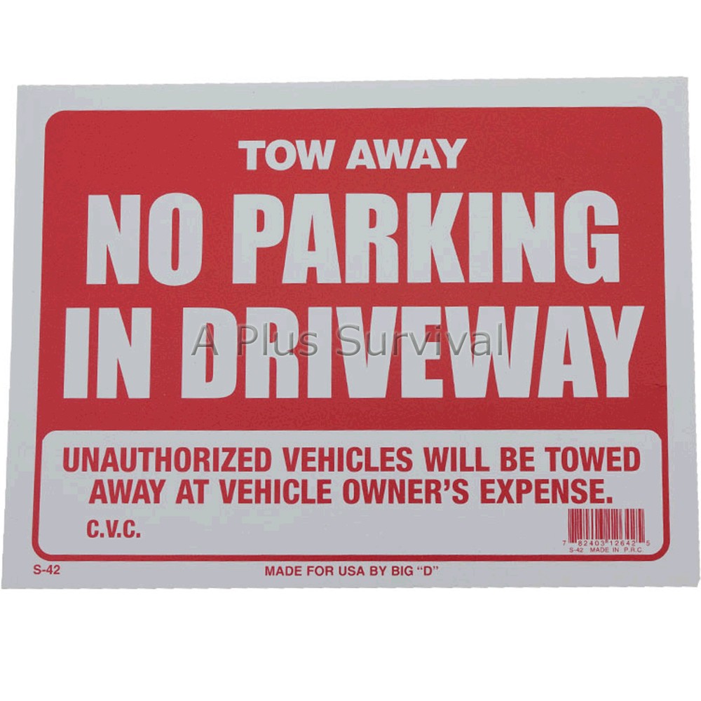2 Pack – Tow Away No Parking 9″x12″ Caution Sign Home Business Office Yard