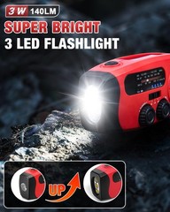 Emgykit Hand Crank Radio with LED Flashlight & SOS Function