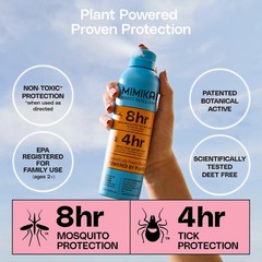 Mimikai Mosquito & Tick Insect Repellent Mist 5.5 oz DEET-Free Made in USA NEW