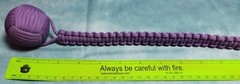 Monkey fist Purple Golf Ball 15-1/2″ Handmade In the USA w USA MADE PARACORD