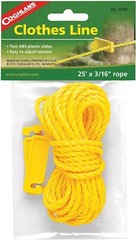 Coghlans Clothes Line 25′ x 3/16″ Camping Survival Clothesline Rope W/ 2 Slides.