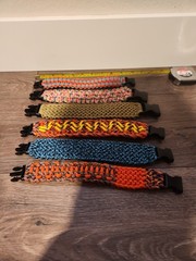 LOT: (6) Paracord Survival Bracelet – Handmade Multicolor – Outdoor Camping Hike