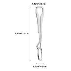2Pcs Reusable Stainless Steel Key Ring Buckles for Outdoor Travel Use