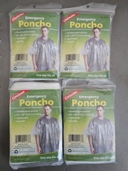 Coghlan’s 9173 Emergency Rain Storm Poncho 4 Pack Adult Size Camping Hiking Etc.