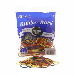 BAZIC Products Rubber Bands, Assorted Sizes, 2 oz 1-Pack,