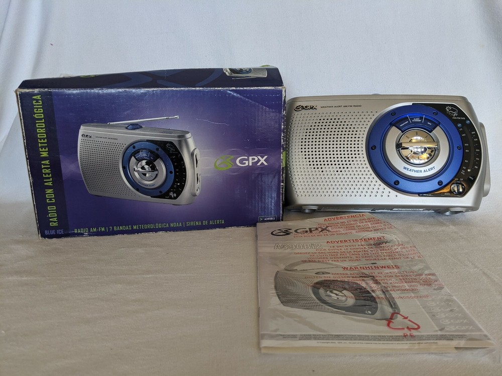 GPX A390 Weather Alert Radio! NOAA STORM ALERTS! Siren, Flashing Light! AM/FM
