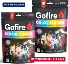 GOFIRE Color Flame Packets – Safe for Indoor & Outdoor Use, Colorful Fire – 15 P