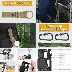 19 Piezas Kit De Supervivencia Herramientas Compacto Militar Camping Aventura US