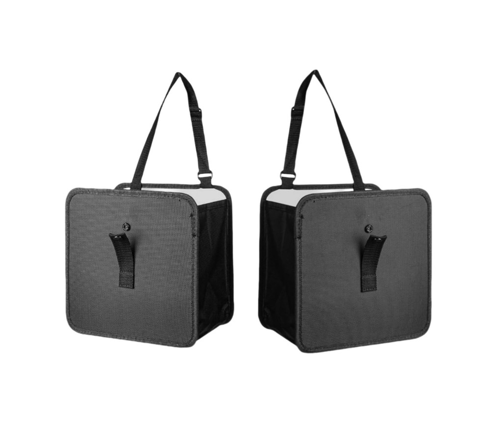 2 Pack Collapsible Foldable Car Trash Can, Hanging Waterproof Leakproof Can (…
