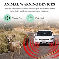 4 PCS Deer Whistles for Car, Deer Warning Whistle Wind Activated Safety Alert wi