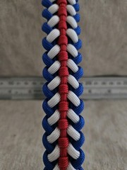 Sanctified Covenant 550 paracord bracelet. Red white and blue. 9.5 in long