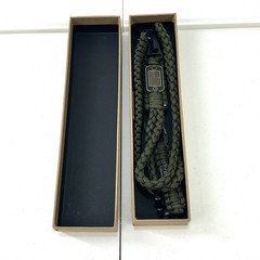 Paracord 3 Pieces Lanyard, Key Ring, Bracelet Dark Green With USA Flag