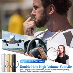 100 Pcs Emergency Whistles Bulk, Aluminum Safety Survival Whistle Keychain wi…