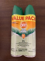 OFF! Deep Woods Insect Repellent VIII Dry Value Pack Two Cans Total Net Wt. 8oz