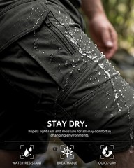 PIDO YOGA Men’s Cargo Shorts Waterproof Quick Dry Outdoor Large, Dark Gray