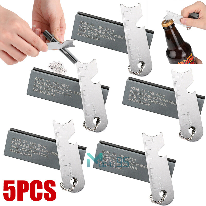 5PCS Magnesium Flint Stone Fire Starter Emergency Survival Camping Outdoor Tools