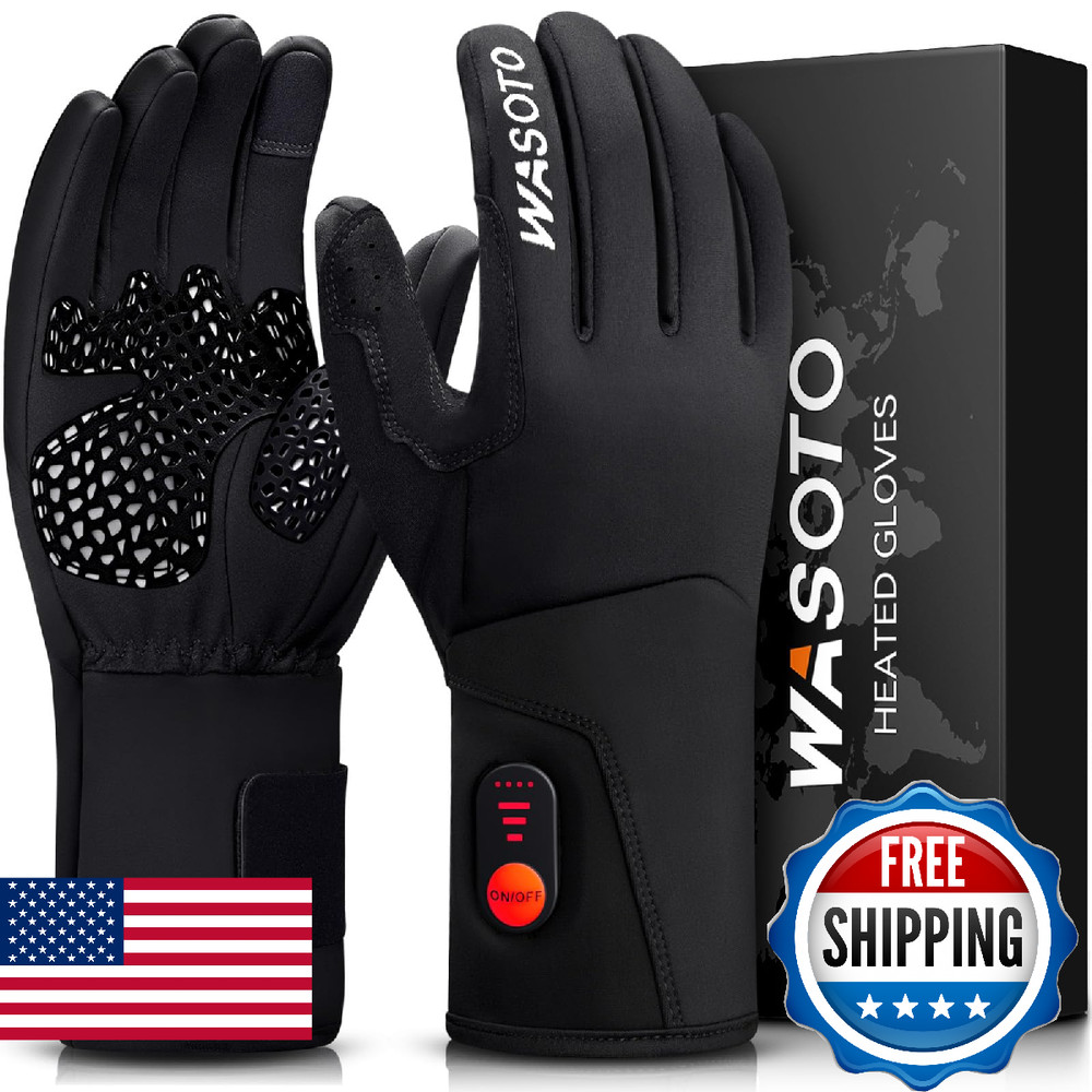 Wasoto Heated Gloves For Men Women7.4V 22.2Wh Electric Rechargeable Windproof